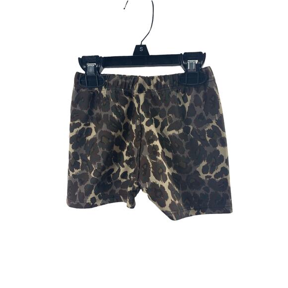 Unbranded Girls' Leopard Animal Athletic Pull-On Shorts Youth Size Medium 8/10 - Picture 1 of 2